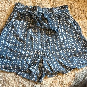 Blue Flowy Shorts